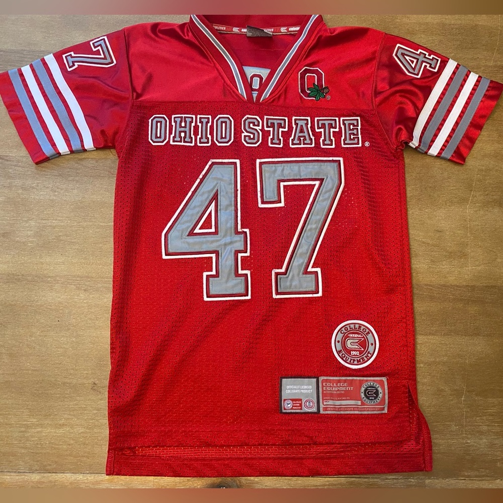 Colosseum Ohio State Buckeyes Mesh Football Jersey #47 Youth Medium